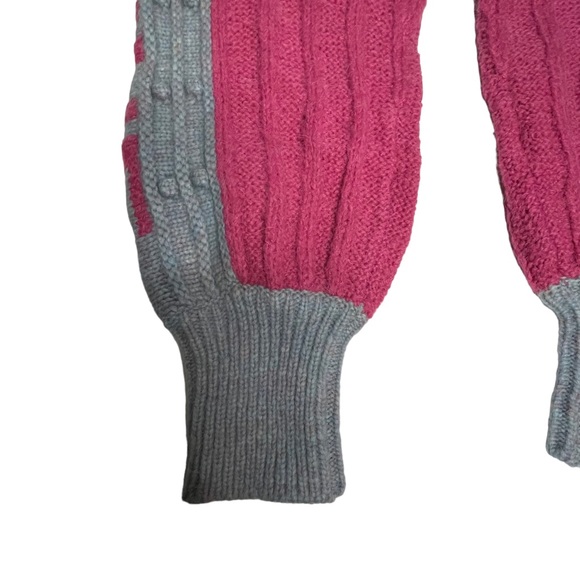NWT Loveshackfancy Landana Pink/Gray Jogger Knit Sweater Pants s - Picture 11 of 15